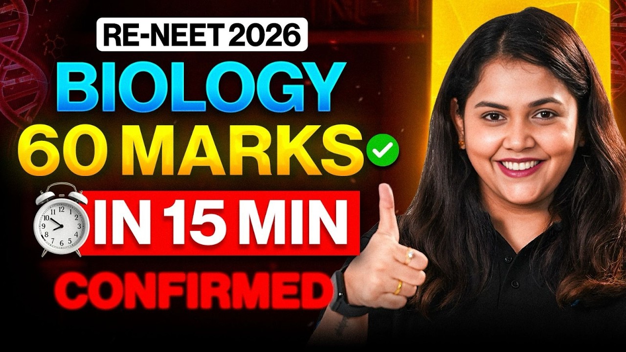 RE-NEET 2026 Biology 60 Marks in 15 Minutes | Dr.Shipra Tiwari