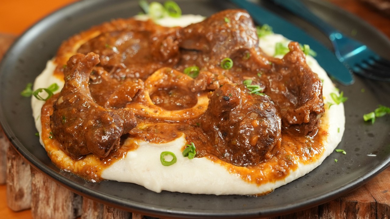 Ossobuco perfeito com purê de inhame (receita digna de restaurante) - Wilza Leonel