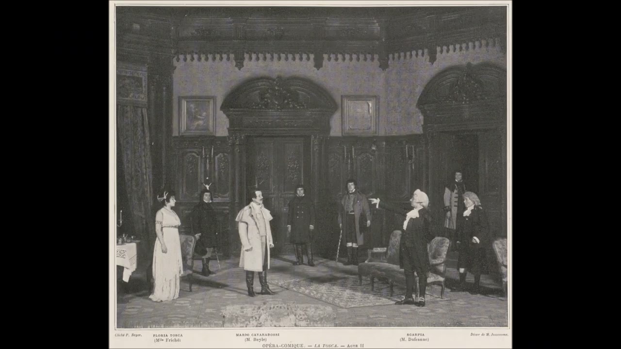 LA TOSCA (Puccini) Duo du I par Léon Beyle & Suzanne Brohly de l'Opéra-Comique