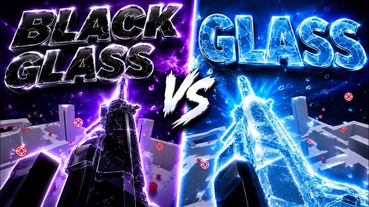 BLACK GLASS VS GLASS...(Roblox Rivals)