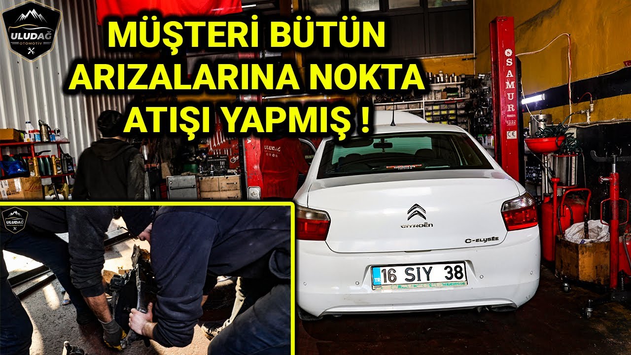 216.000 KM OLAN ARABAYA AĞIR BAKIM YAPTIK! (Citroen C Elysee 1.6 HDİ Motor Triger Set Baskı Balata)