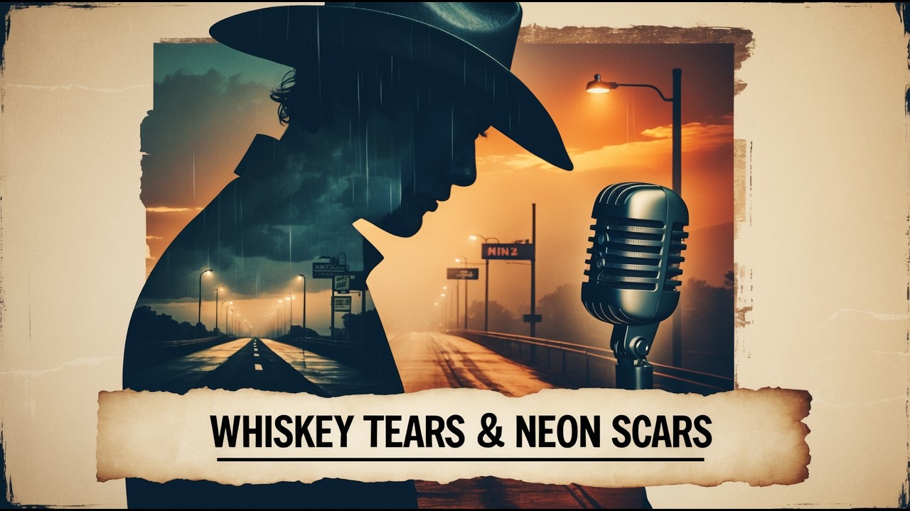 Whiskey Tears & Neon Scars - Gritty Male Country Ballad (Official Audio)