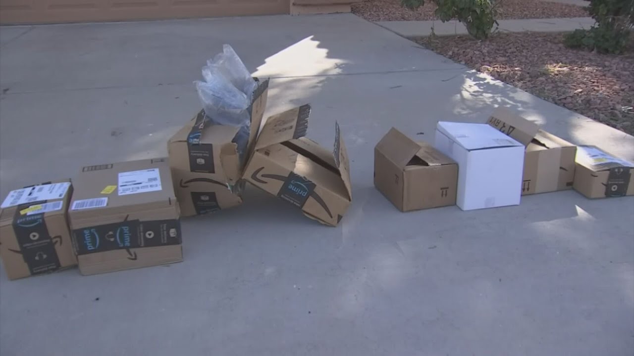 Woman spots Amazon driver throwing packages into wash