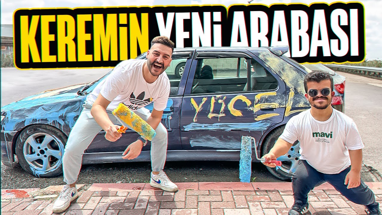 KEREMİN ARABASINI BAŞTAN AŞAĞI BOYADIK !