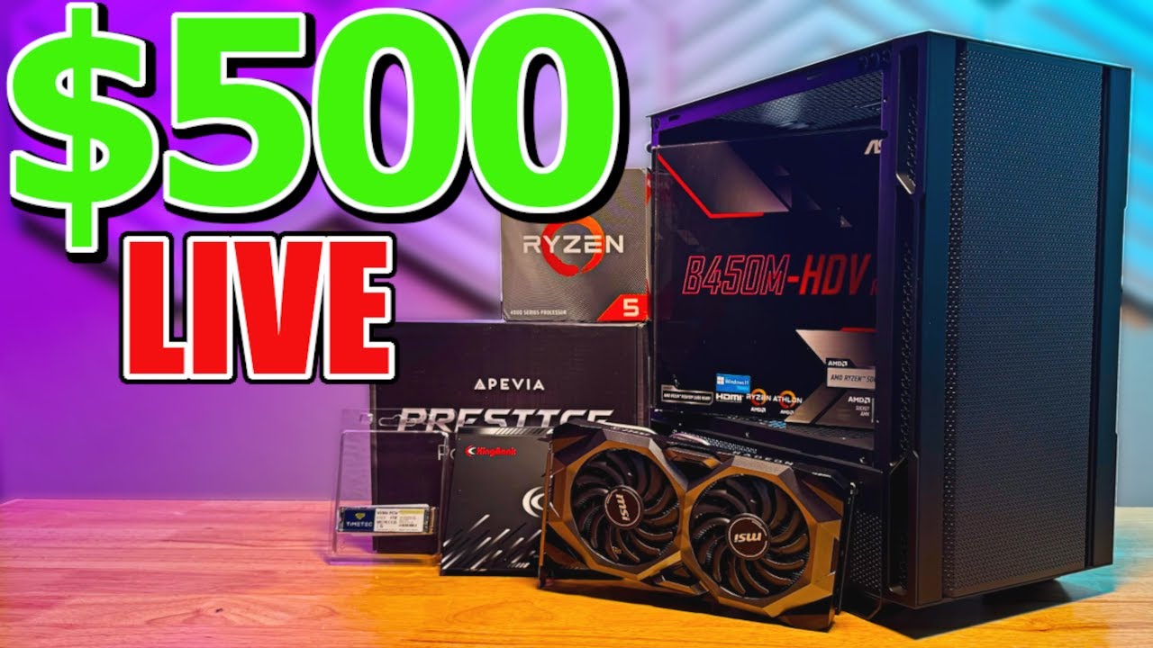 🟣 Building a $500 Gaming PC in 2025? - Live Build and Hangout