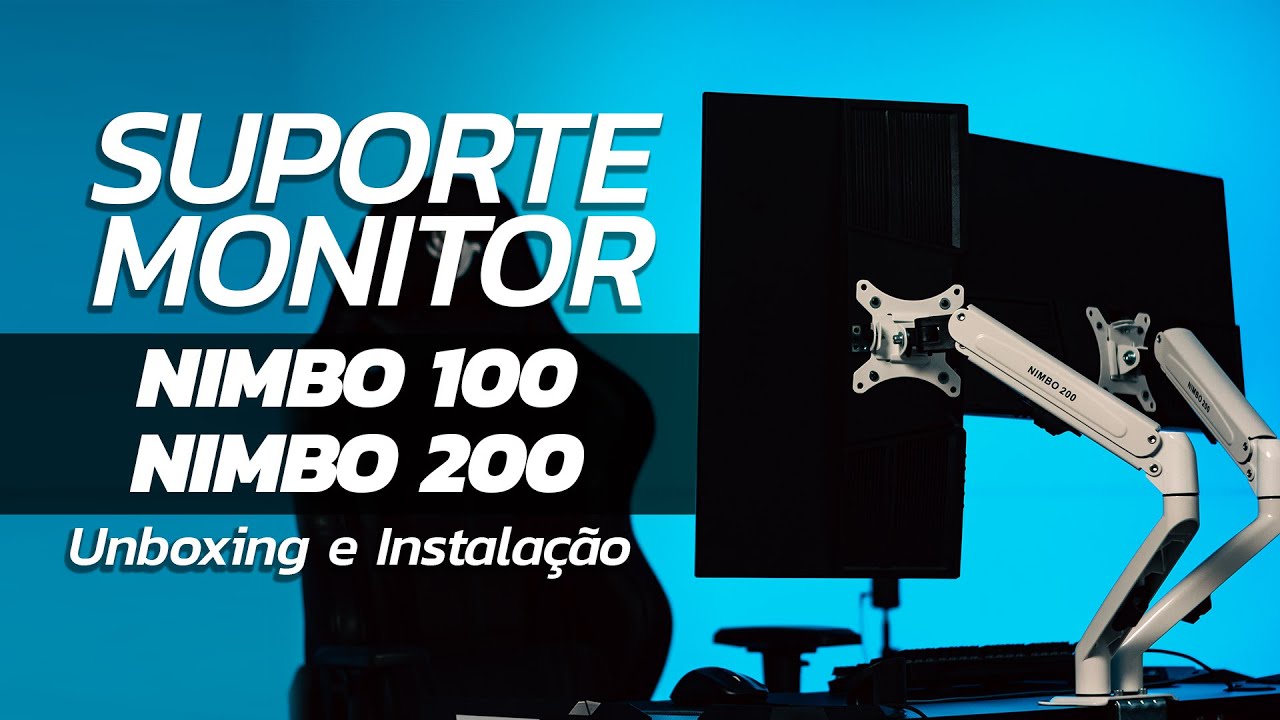 Suporte de Monitor Articulado NIMBO 100 e NIMBO 200 com Pistão a Gás