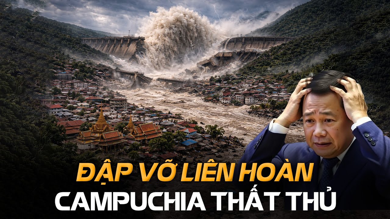 Mekong Nổi Giận: Đập Campuchia Vỡ Vụn – 2 Tỷ Mét Khối Nước Xóa Sổ Bản Đồ Đông Dương