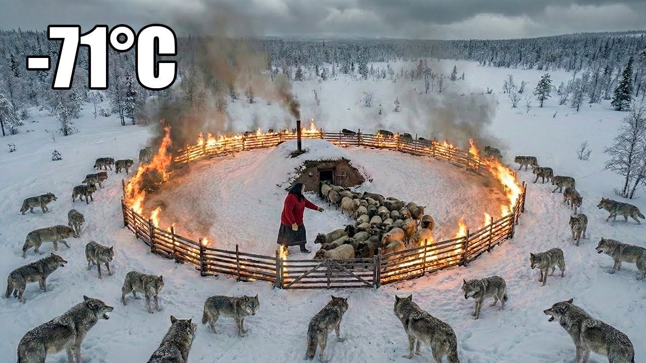 −71°C Arctic Cold: Elder Widow Fights Off Wolves to Save Her Sheep