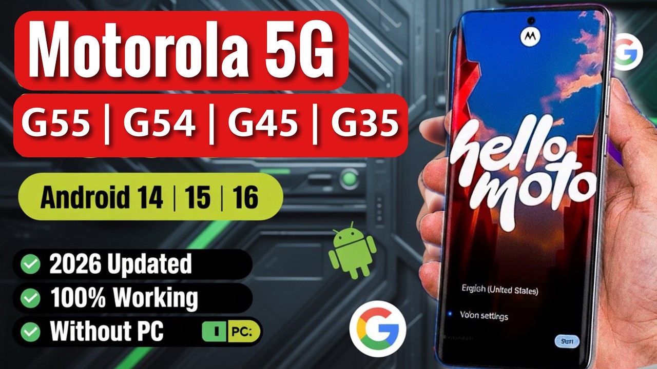 Moto G35/ G45/ G54/ G55 5G: Обход учетной записи Google/FRP - ANDROID 14/15/16 (без компьютера)