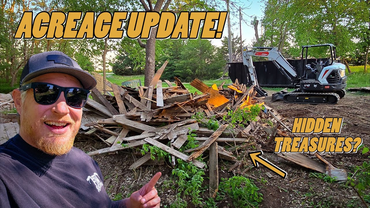 Cleaning Up The Collapsed Barn On My Acreage - Hunting For Hidden Treasure