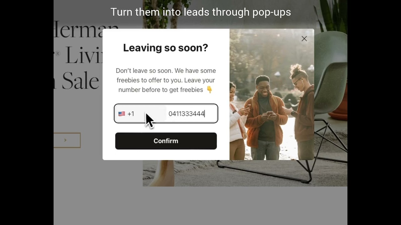 Phone Number & Email Capture Popups for Shopify