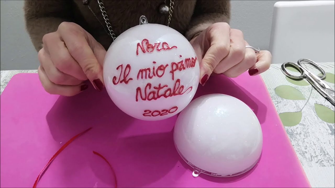 Palla di Natale fai da te con nome - Ilaria Boscarecci
