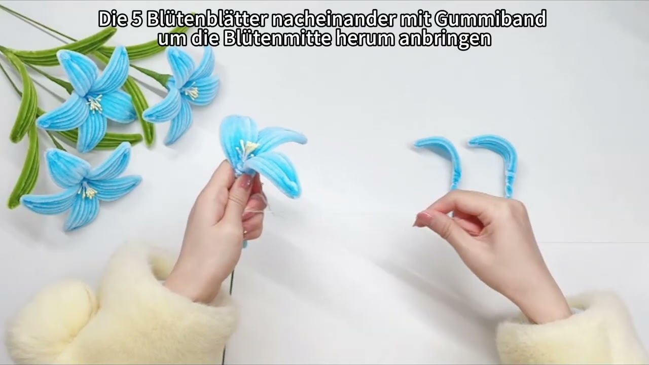 Lektion 4 |  Eine himmelblaue Lilie basteln