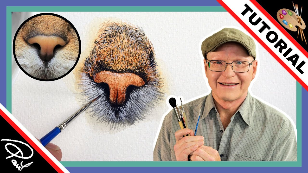 HOW TO PAINT a Cat's Nose 🐱 (Watercolor)