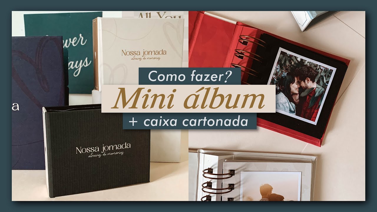 Mini Álbum com Wire-o Embutido + Caixa Cartonada | COMO FAZER?