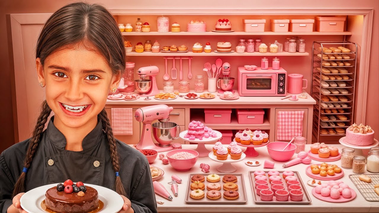صنعت مطعم سري للحلوي في المنزل🧑🏻‍🍳رد فعل بابا فاجئني 😱🧁!!