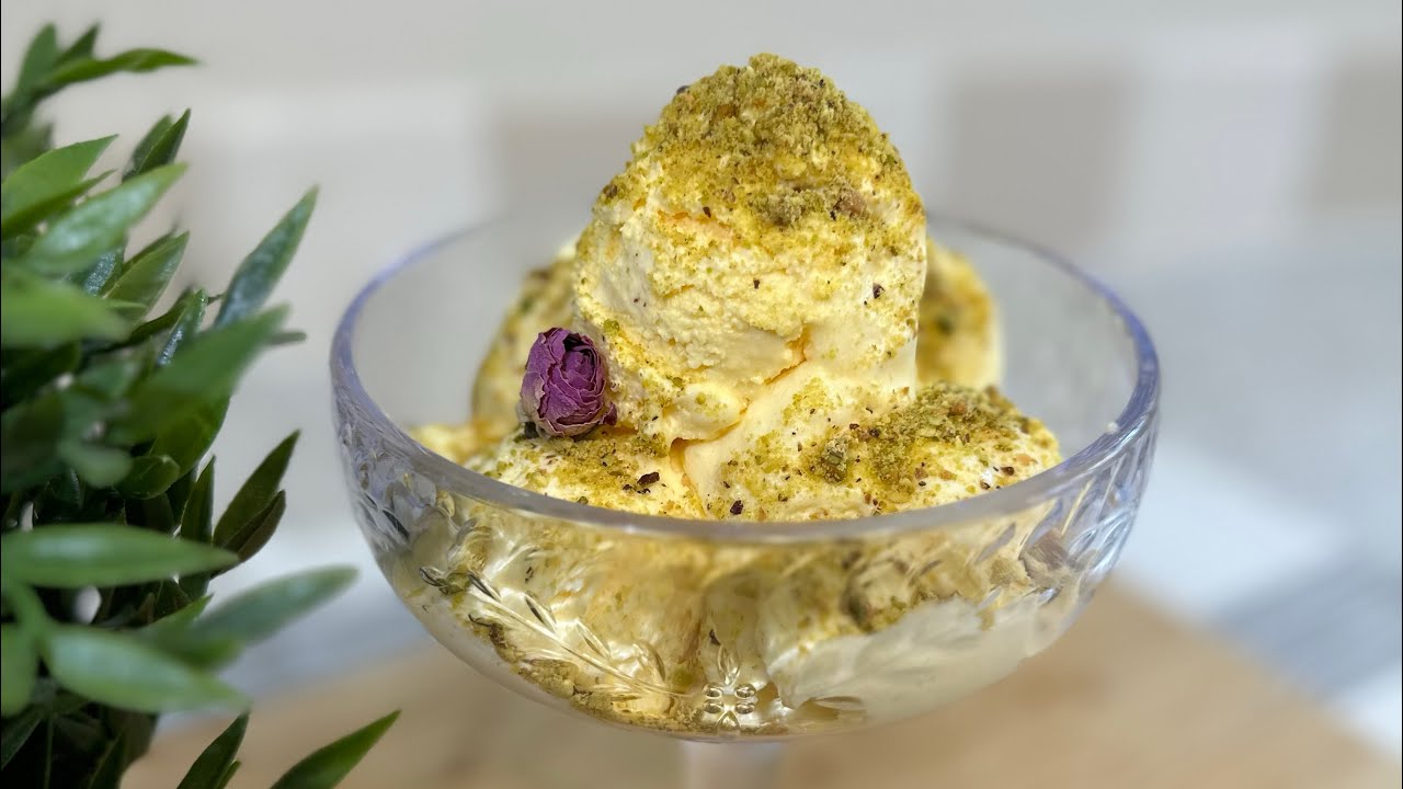How to Make Creamy Persian Saffron Ice Cream at Home - A MUST TRY! 😍