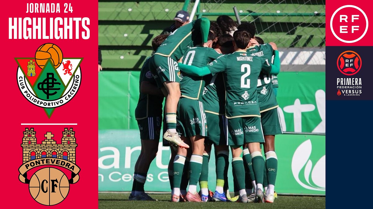 Resumen #PrimeraFederación | CP Cacereño 1-0 Pontevedra CF | Jornada 24 | Temporada 2025/2026