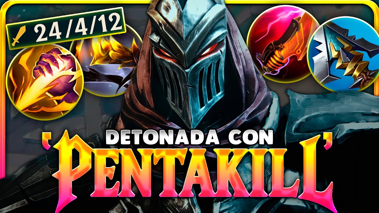 💀¡¿PENTAKILL?! ASÍ usé a *ZED JUNGLA* con la ESTRATEGIA DEFINITIVA que CARREA 100% SIN EQUIPO