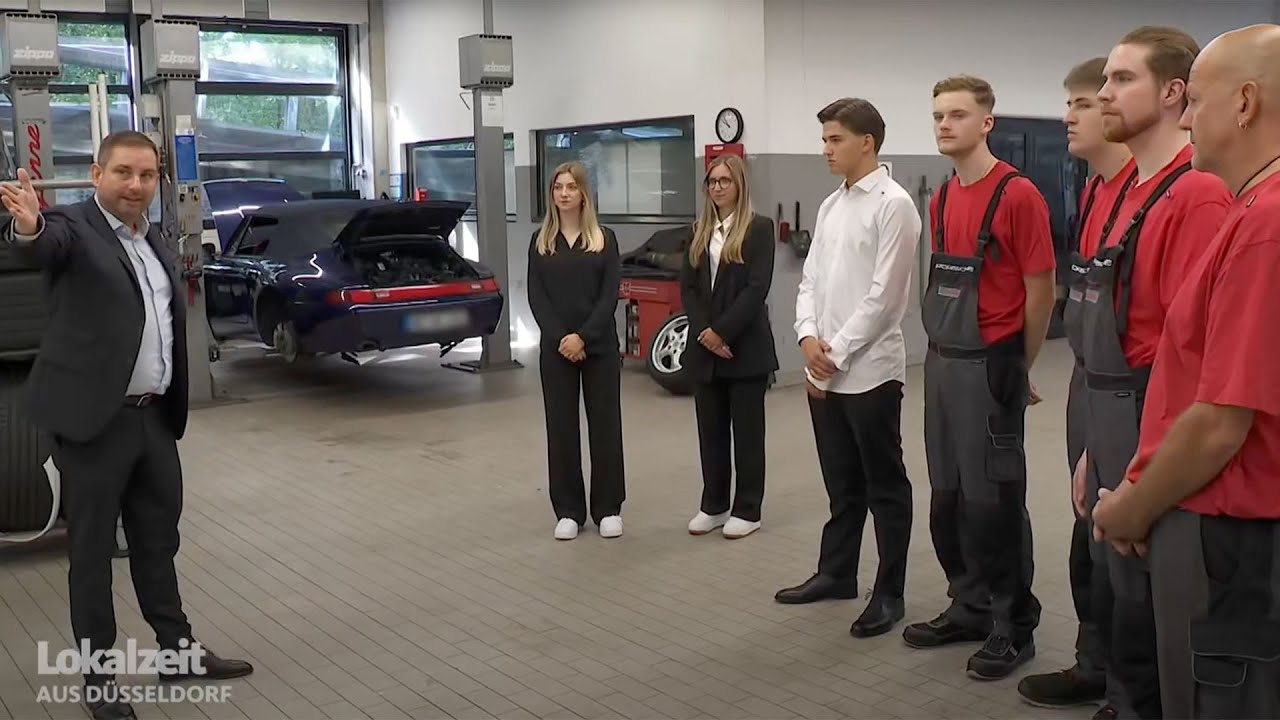 Ausbildungsstart im Porsche Zentrum D&uuml;sseldorf. #wdrlokalzeit