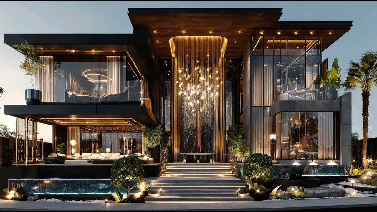 A Golden Sanctuary for the Ultra-Wealthy | Exploring a Futuristic Luxury Mansion in Cinematic Tour