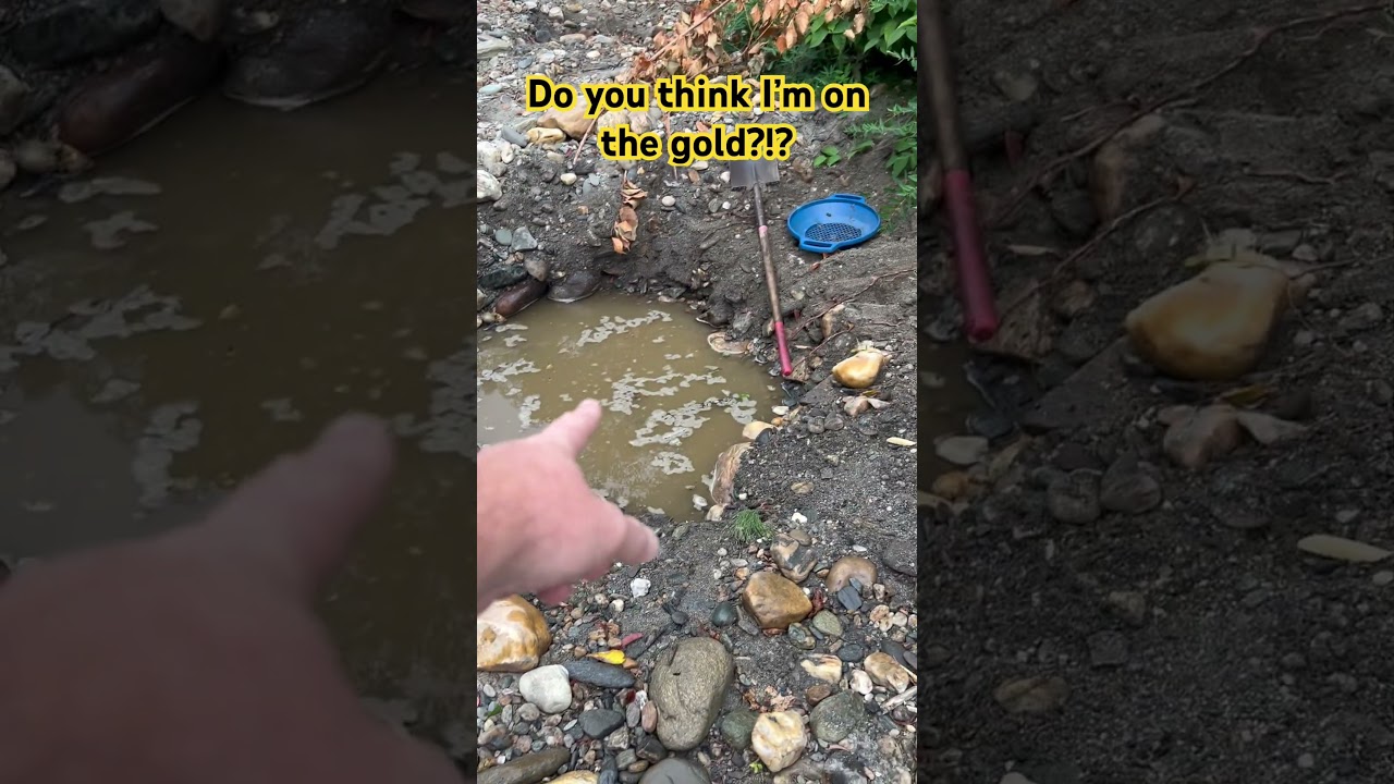 Is there Gold? This is how I check every pay layer on my way down #Gold #Prospecting #Vermont