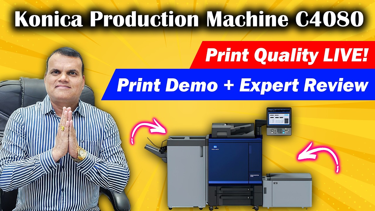Konica Production Machine C4080 Print Quality Live! Print Demo + Expert Review