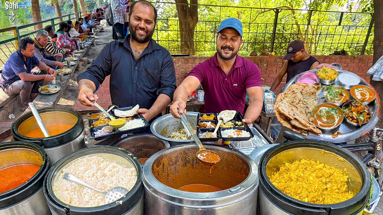 80/- Unlimited Thali 🇮🇳 Tricity ka Best Punjabi Food | Street Food India