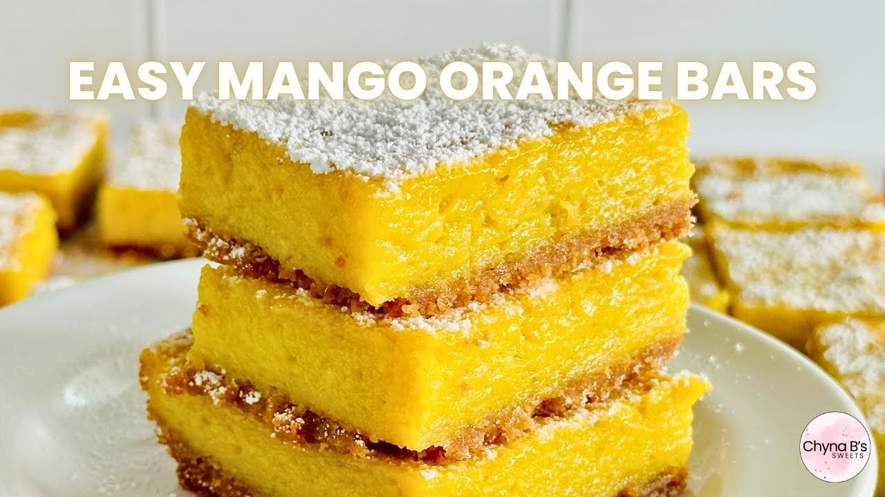 Easy Mango Orange Bars Recipe | Refreshing Tropical Dessert for Beginners | Summer Desserts