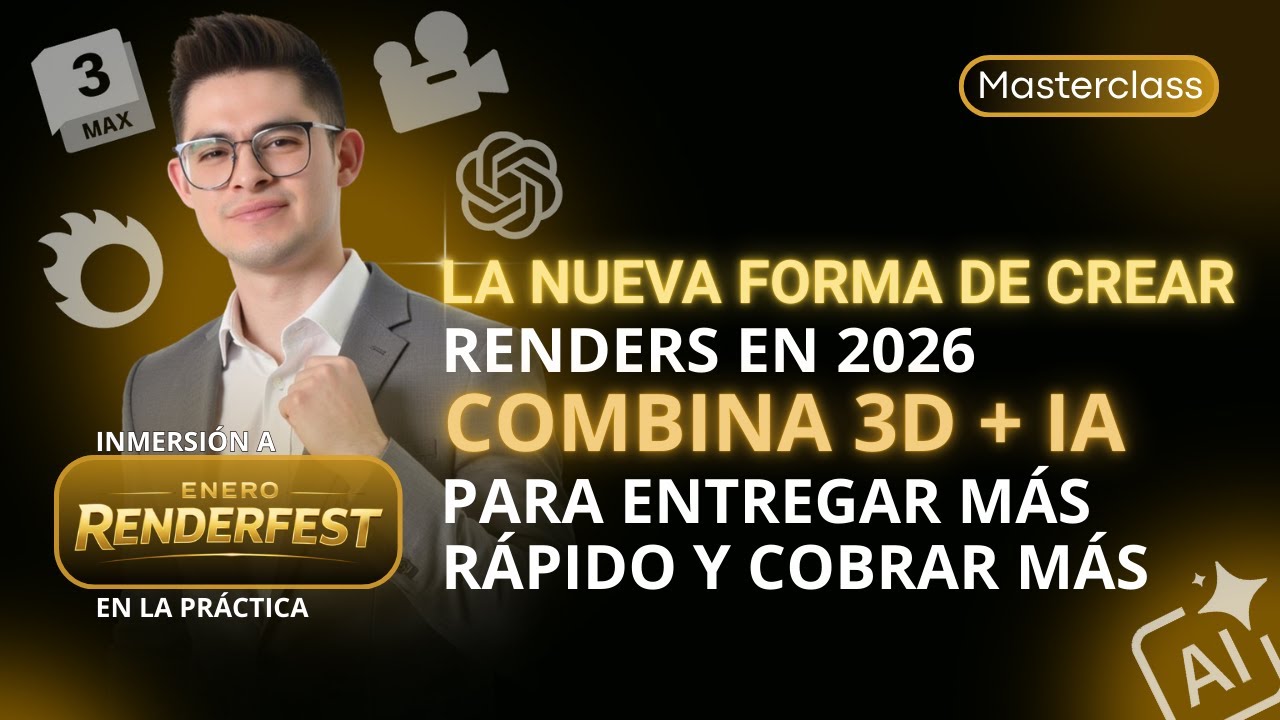 La nueva forma de crear RENDERS EN 2026: combina 3D + IA para entregar más rápido y cobrar más