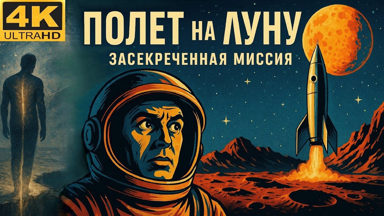ПОЛЁТ НА ЛУНУ (1950) — Фантастика в 4K | Легендарный фильм, предсказавший будущее | Реставрация.