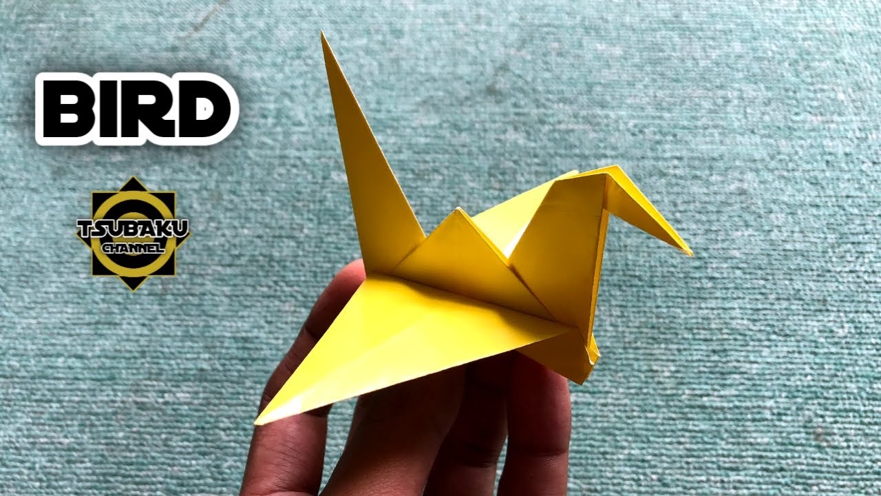 Cara membuat burung dari kertas origami | GAMPANG - Tsubaku Channel