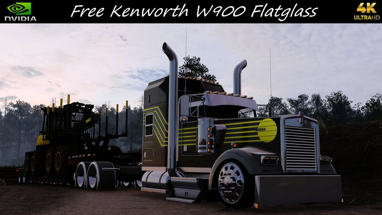*Free Kenworth W900 Flatglass* Forwarder Hauled Beaumont to Lufkin *JBX2/TAA Combo* ATS PC 4K 1.57