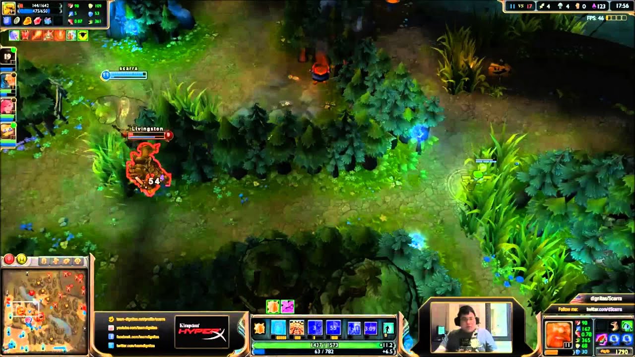 Scarra plays Gragas vs Cho'gath Mid, Season 3 (Diamond 1)