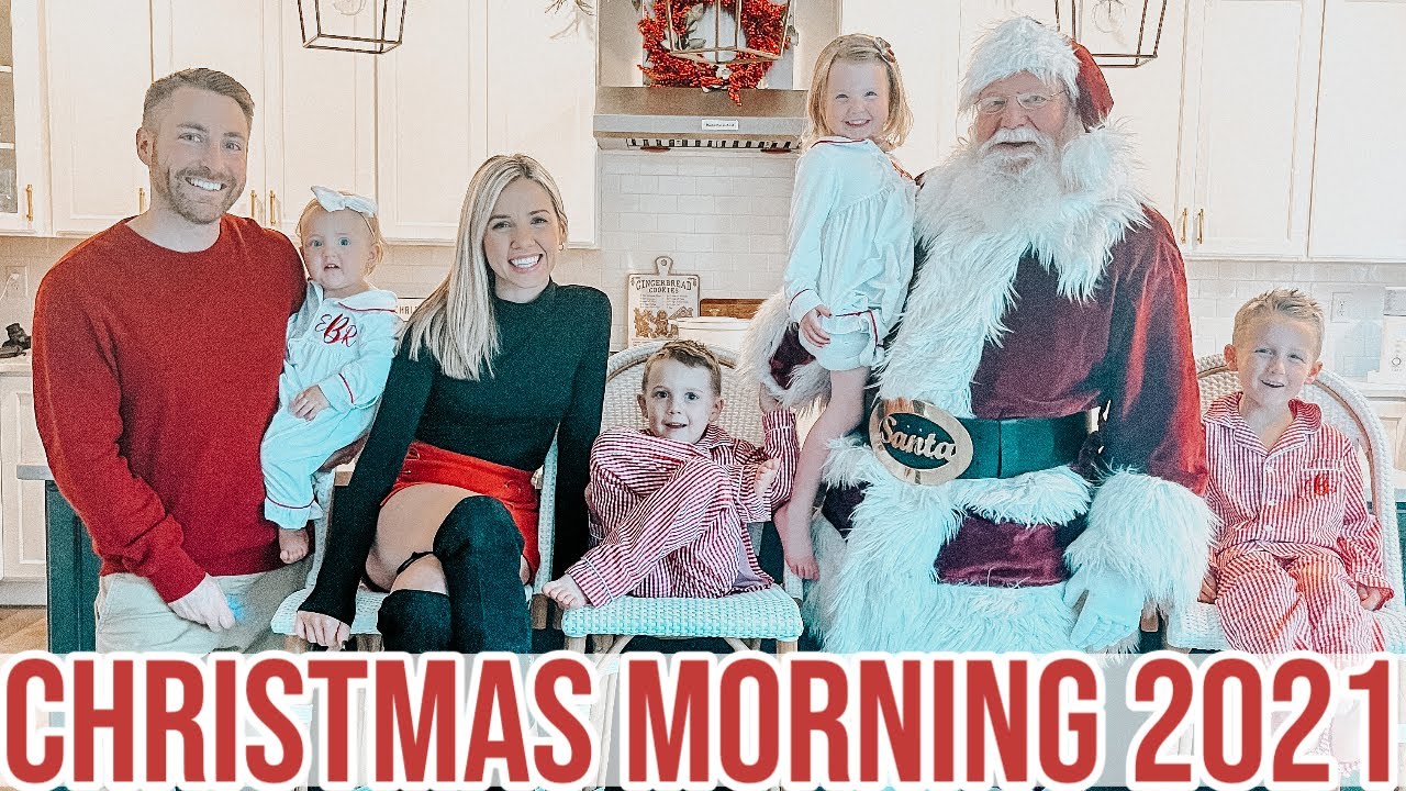 CHRISTMAS MORNING 2021 // MEETING SANTA AND OUR NEW PUPPY // BEASTON FAMILY VIBES