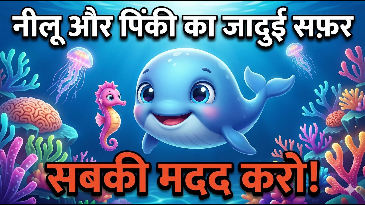 नीलू और पिंकी की अनोखी दोस्ती 🐋💖 | Neelu and Pinky's Ocean Adventure | Hindi Kahaniya