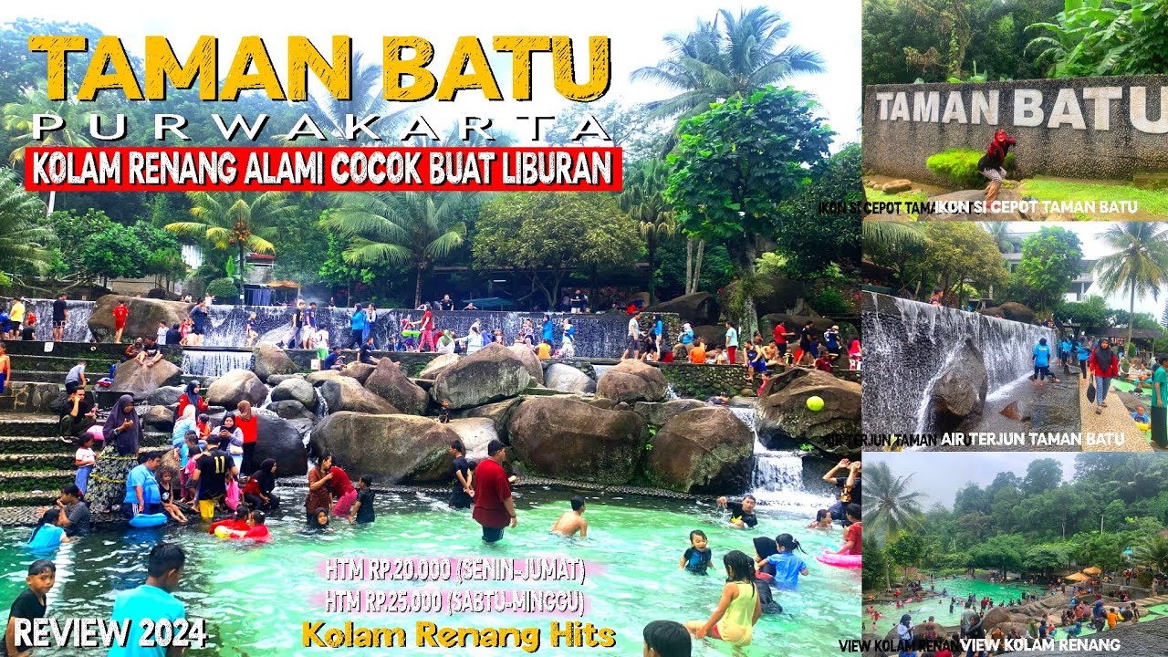 TAMAN BATU PURWAKARTA...!! KOLAM RENANG ALAMI YANG COCOK BUAT LIBURAN-KOLAM RENANG HITS-REVIEW 2024