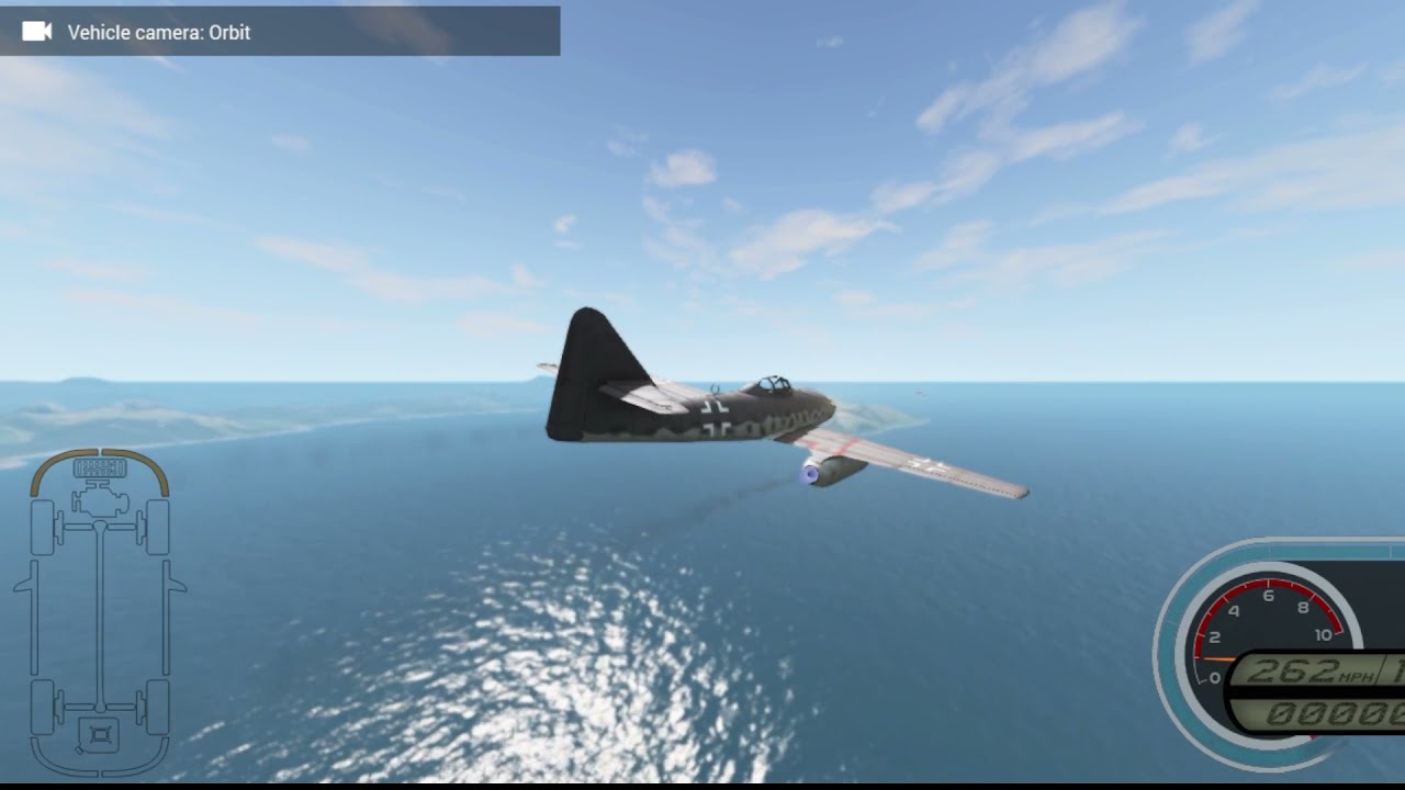 Beamng drive ME262 Fighter Jet Mod Review
