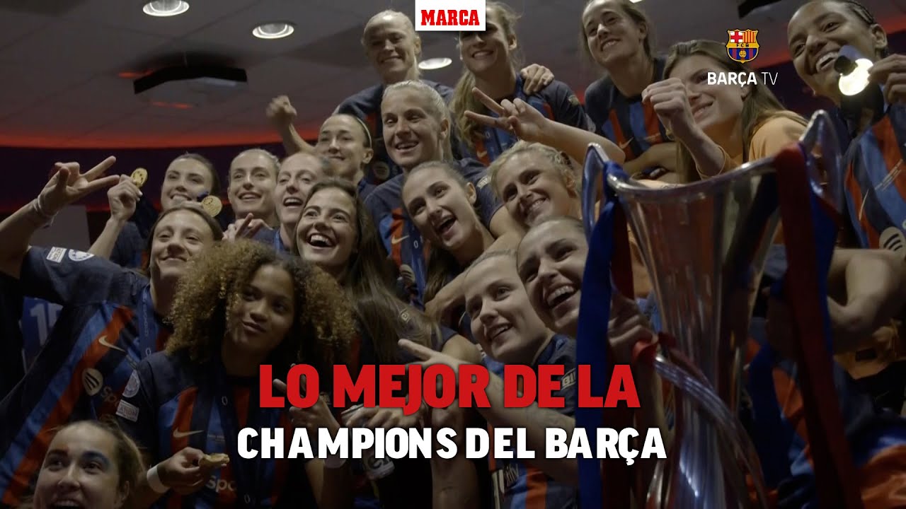 Lo mejor de la Champions del Barça: imágenes de vestuario, llenazo en el aeropuerto... I MARCA