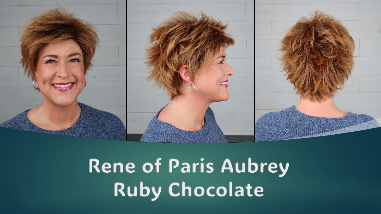 Rene of Paris Orchid Collection Aubrey in Ruby Chocolate | A very unique SUPER Spikey short style
