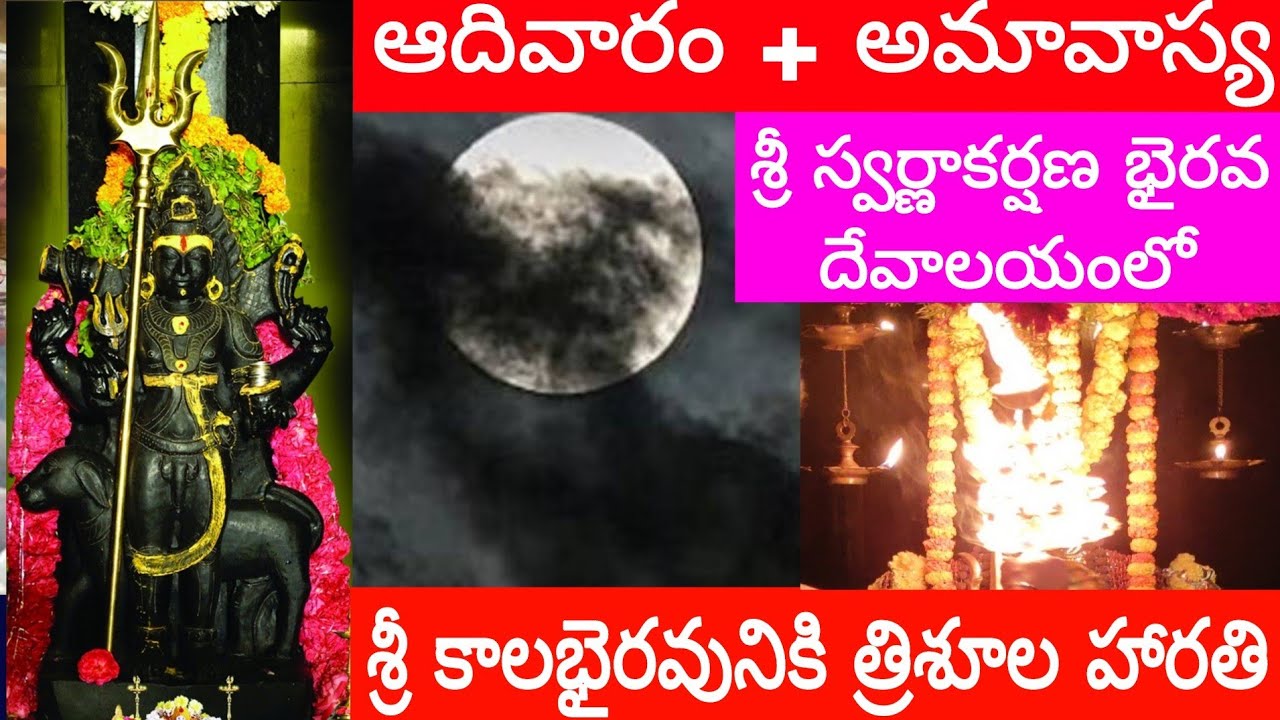 రాజమండ్రి శ్రీకాలభైరవునికి ఆదివారం అమావాస్య హారతిసేవ | స్వర్ణాకర్షణ భైరవ దేవాలయం | #kalabhairavaguru