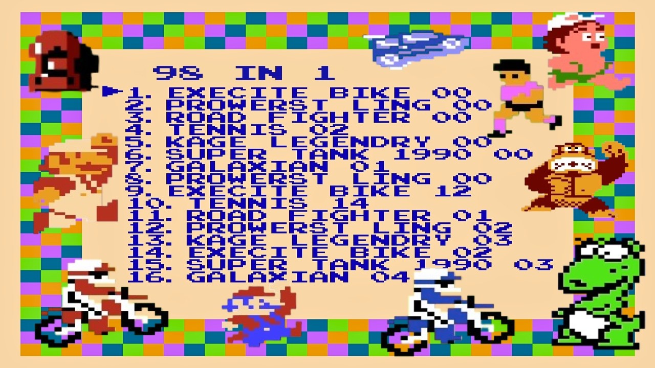 Playing 98 Classic NES Games in One Cartridge : Retro Gaming