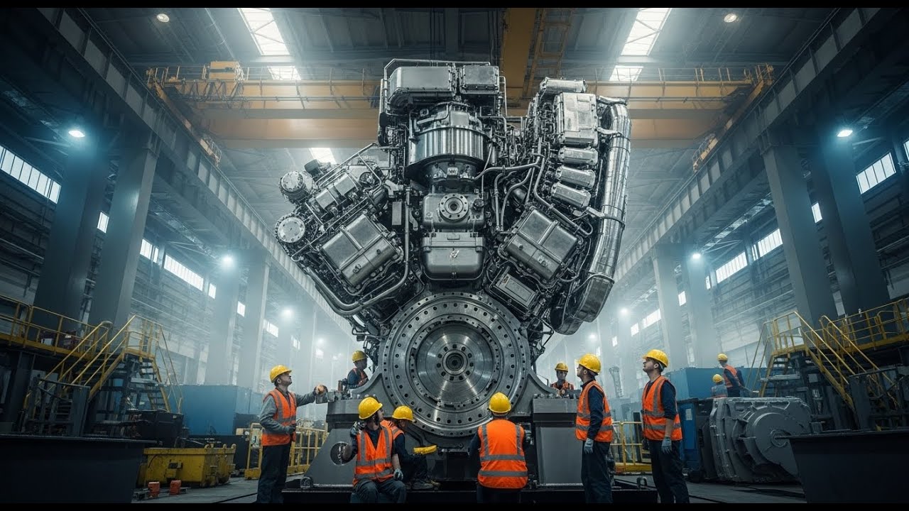 Inside Cargo Engine Factory – (Full Process) How Million-Dollar Marine Engines Are Made