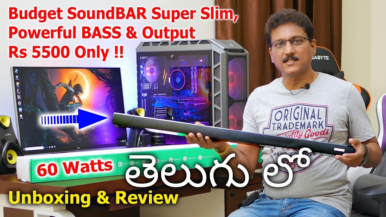 Budget Powerful Soundbar Unboxing & Review in Telugu...