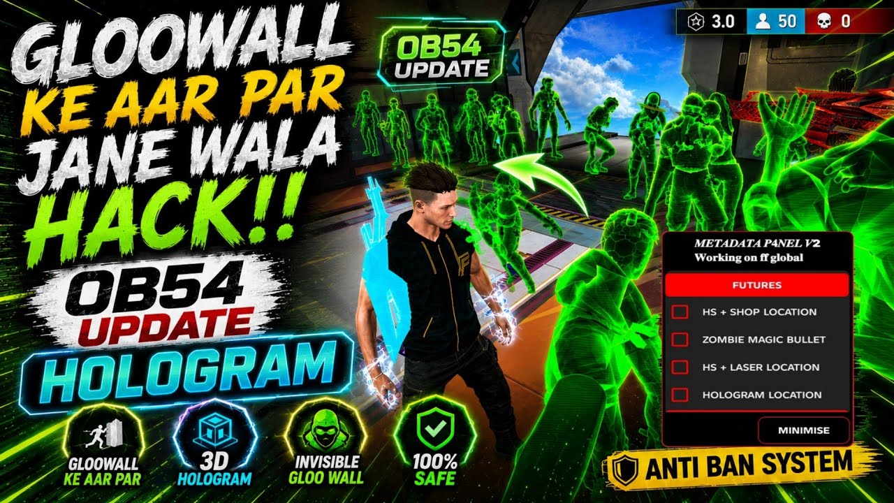 Free Fire Max 3d Hologram Config files Miui Drag Headshot Panel Proxy Panel Non root device global