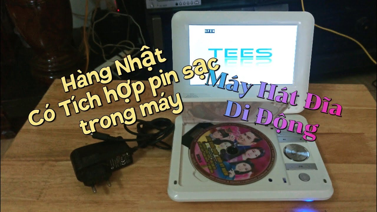 ( ĐÃ BÁN)--Máy Hát Đĩa Di Động- Chơi Đĩa DVD-CD-SD-USB-Aux in( Giá 420k- Kèm nguồn Adaper 12v)