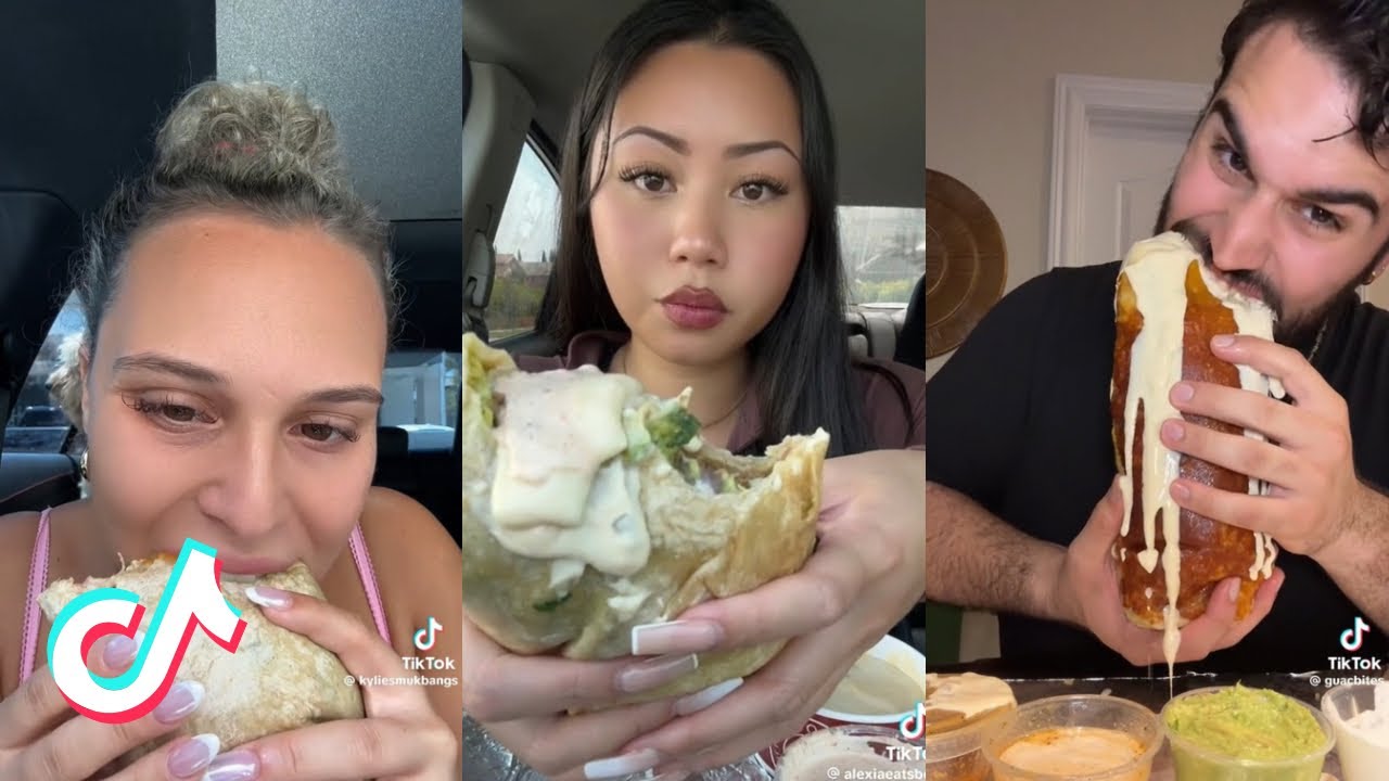 CHIPOTLE BURRITO TikTok Mukbang Compilation #1