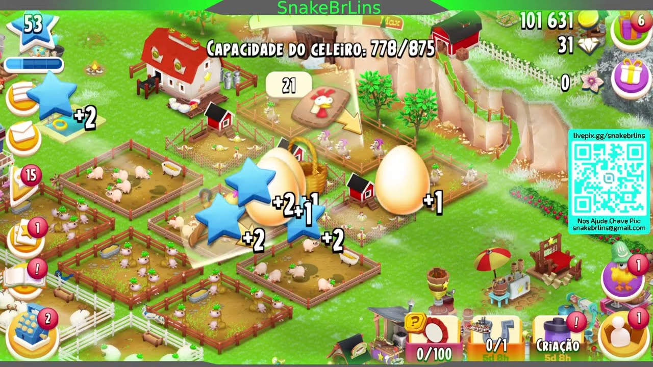 Trabalhando Pesado Fazenda SnakeBrLins Em Hay Day