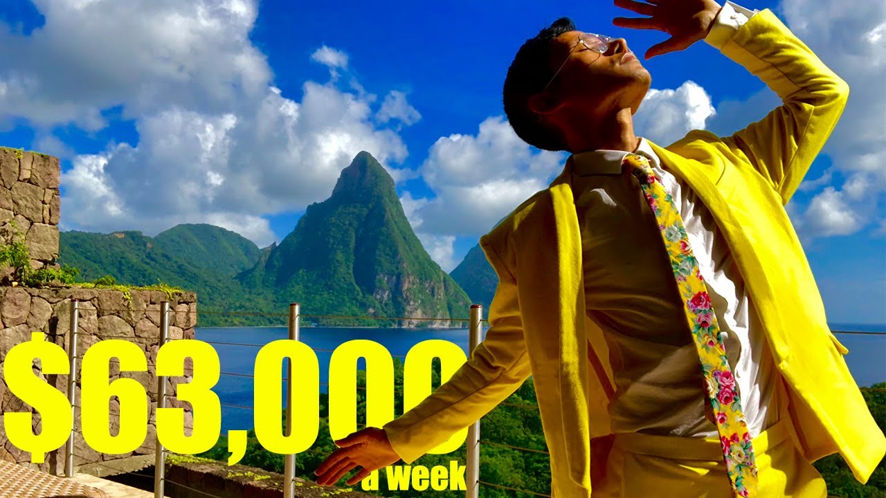 Jade Mountains, Saint Lucia - Galaxy room JE1 and JD1.  One of the most expensive hotels on Earth.