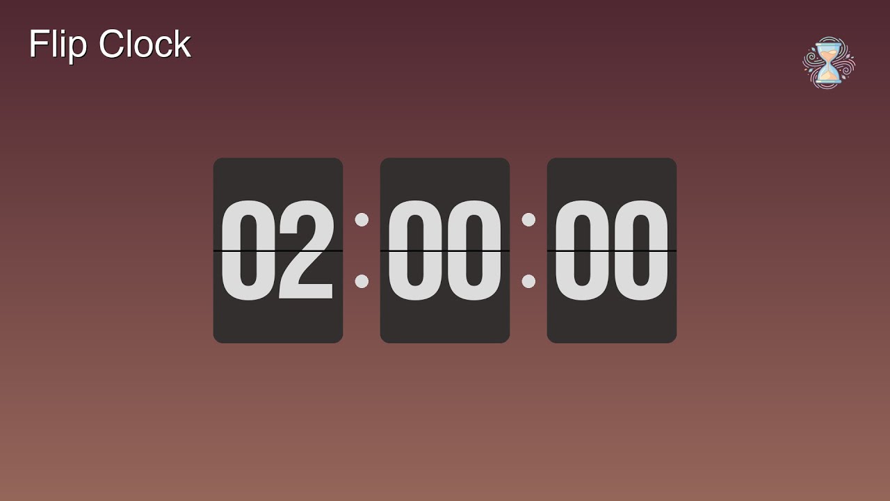 2 Hour Timer ⏱️ Rose Gold Flip Clock | Deep work Timer - ChronoFlow